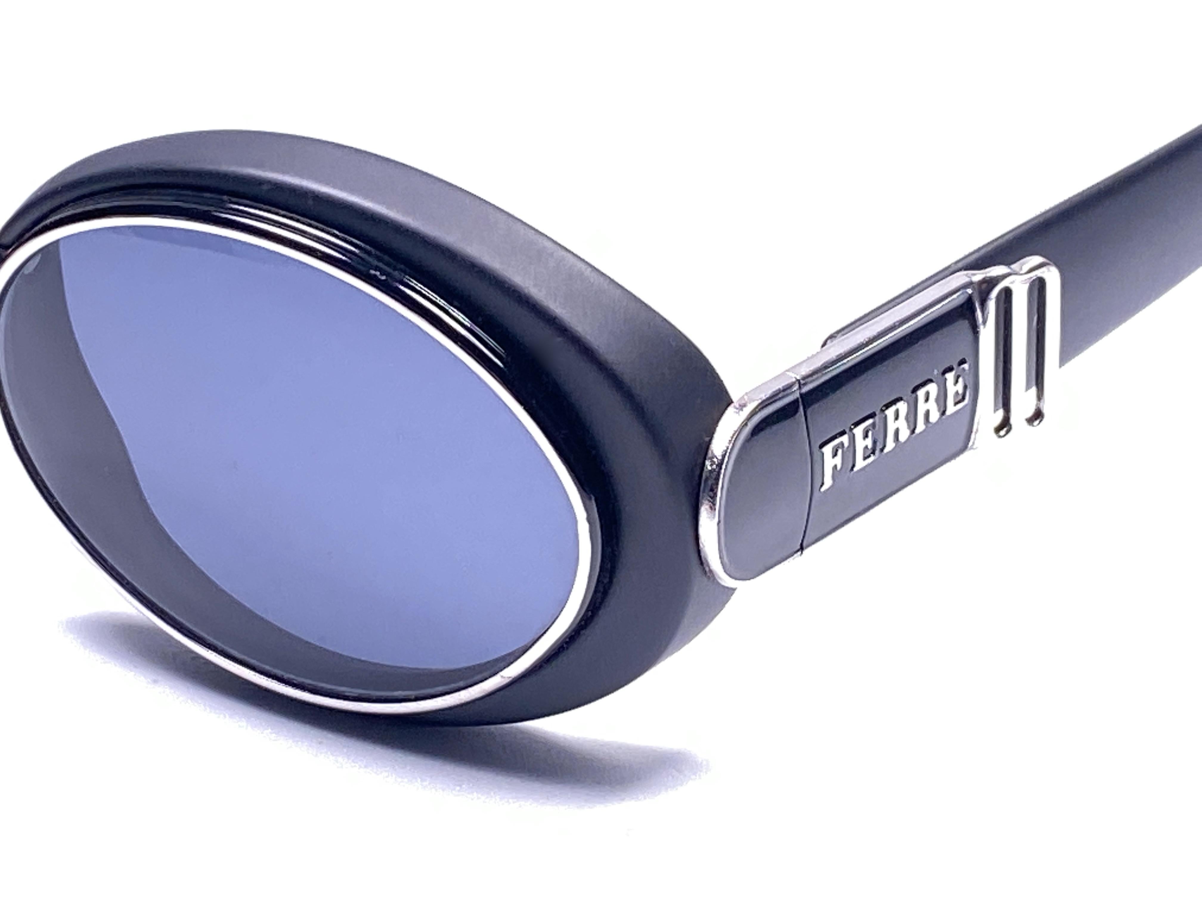 New Vintage Gianfranco Ferré GFF 327 Silver  / Black 1990  Italy Sunglasses 1