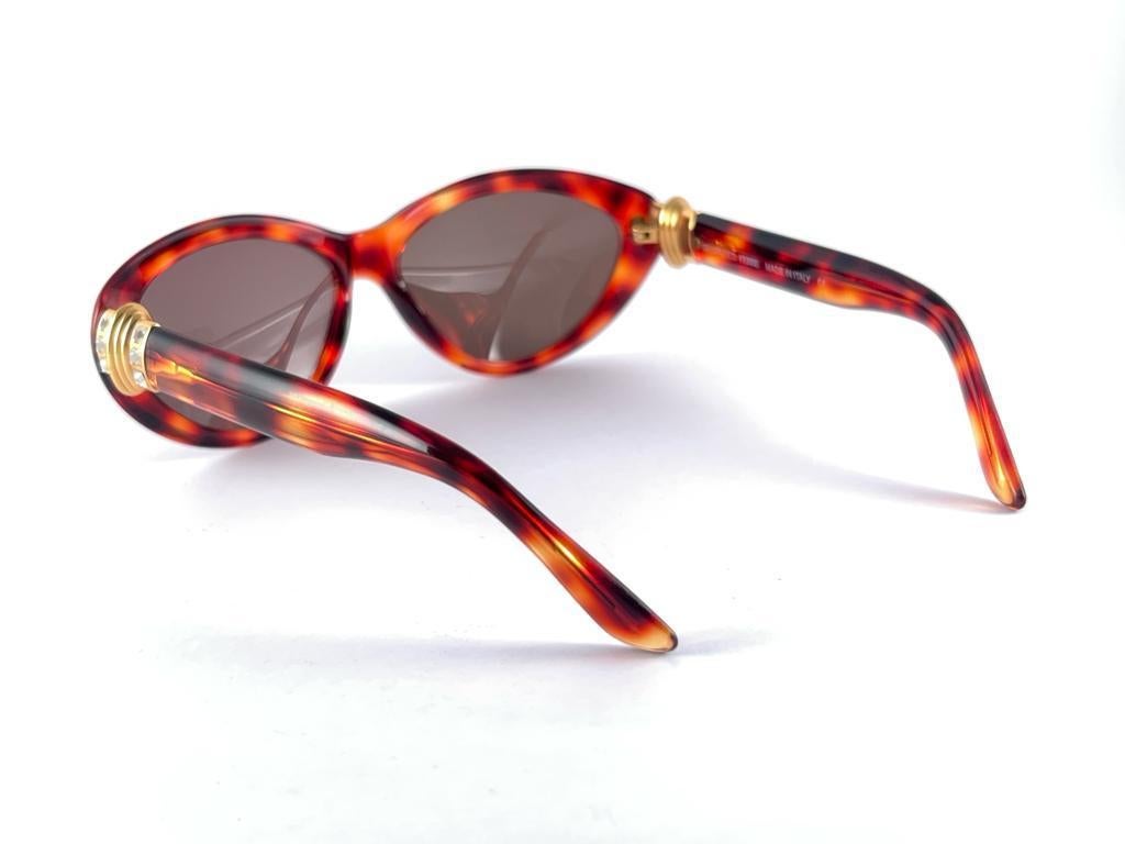 New Vintage Gianfranco Ferré Gff 378/S Cat Eye Tortoise 90'S Italy Sunglasses For Sale 5
