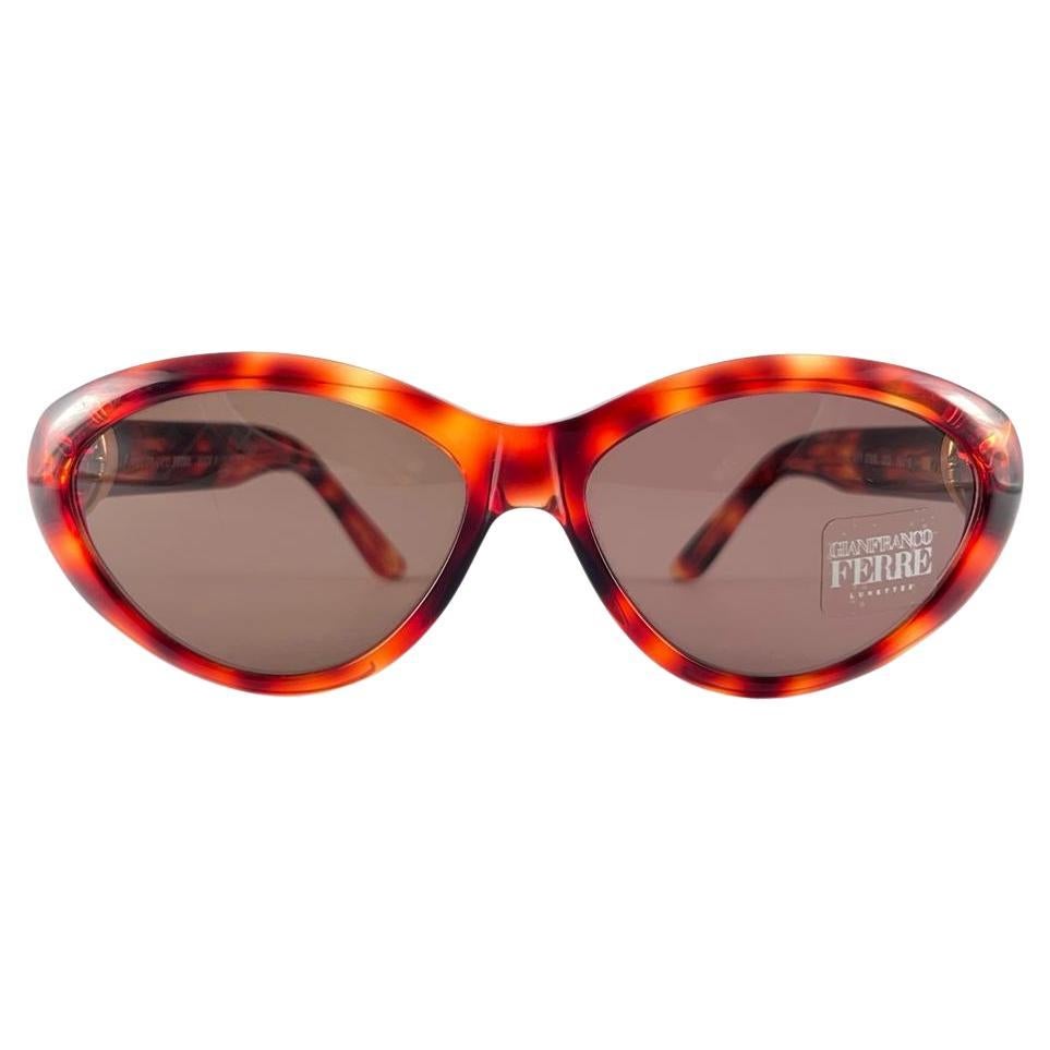 New Vintage Gianfranco Ferré Gff 378/S Cat Eye Tortoise 90'S Italy Sunglasses For Sale