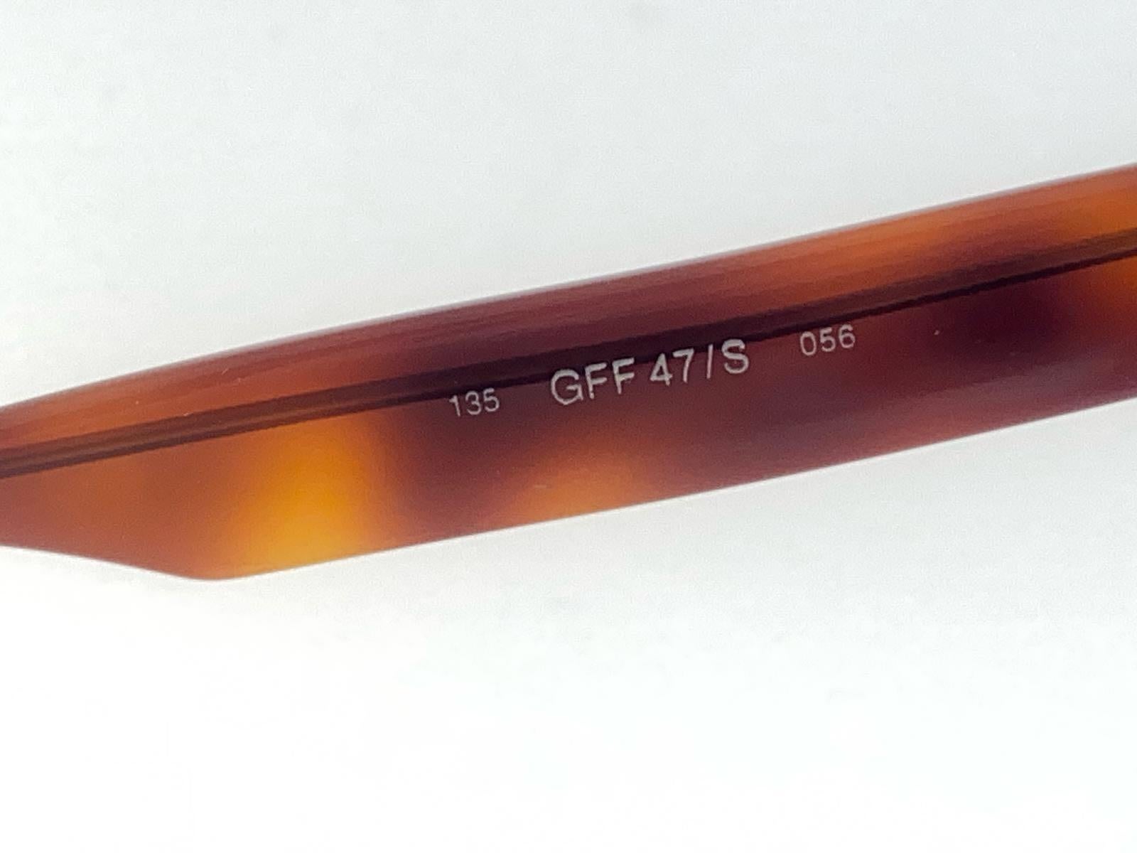 Marron New Vintage Gianfranco Ferré GFF 47/S Gold & Tortoise 1990's Italy Sunglasses en vente