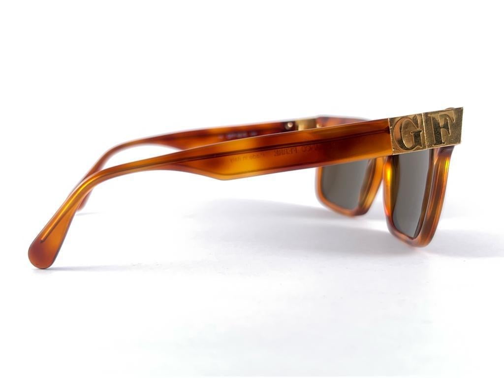 New Vintage Gianfranco Ferré GFF 48/S Gold & Tortoise 1990's Italy Sunglasses For Sale 1