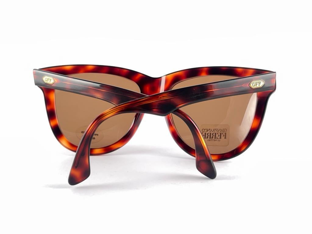 New Vintage Gianfranco Ferré Gff 80/S Oversized Tortoise 1990'S Italy Sunglasses For Sale 7