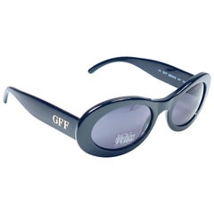 Neu Vintage Gianfranco Ferré GFF325 Schwarz & Gold 1990 Italienische Sonnenbrille