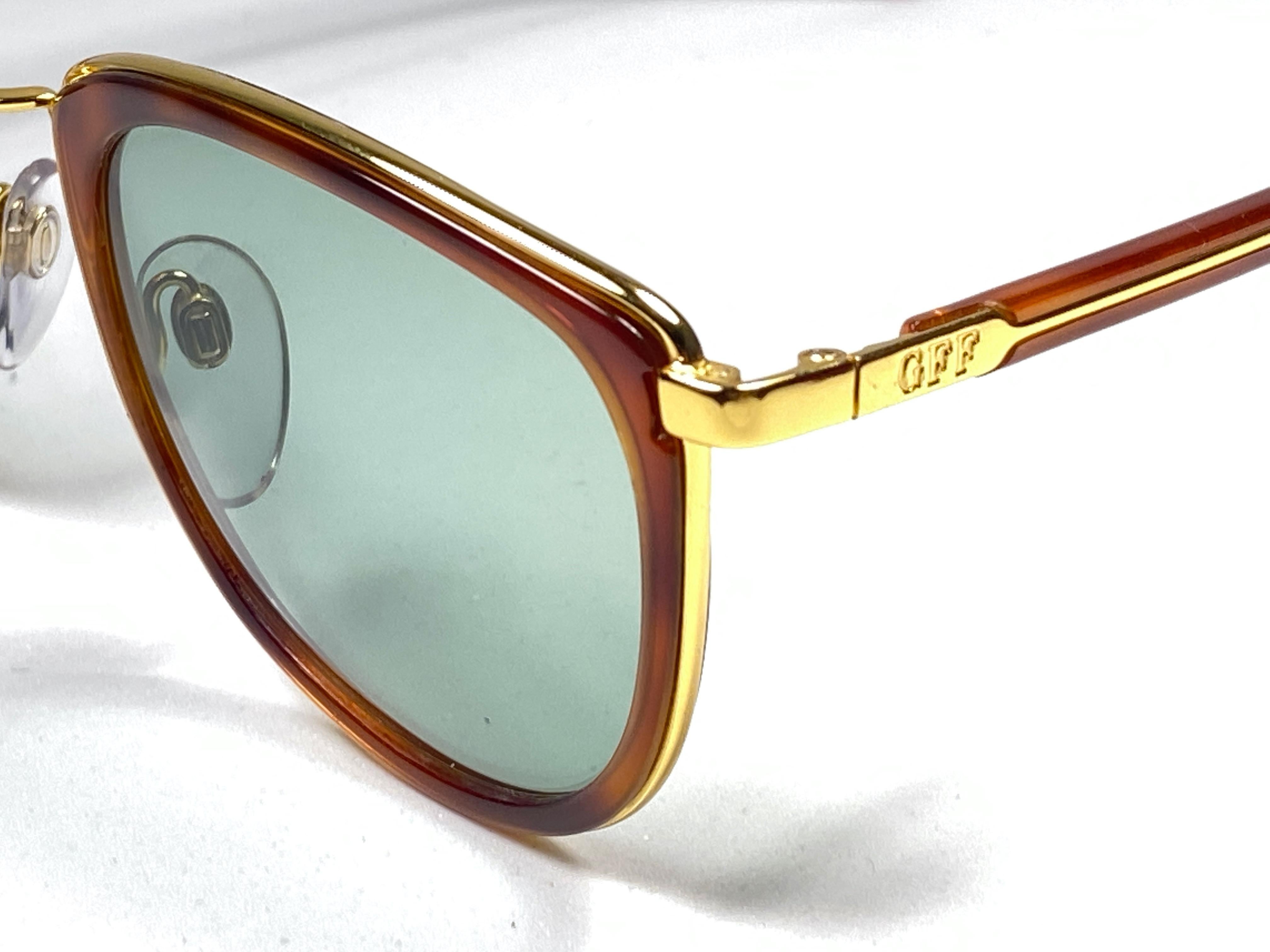 New Vintage Gianfranco Ferré GFF60 Tortoise & Gold 1990  Italy Sunglasses 1