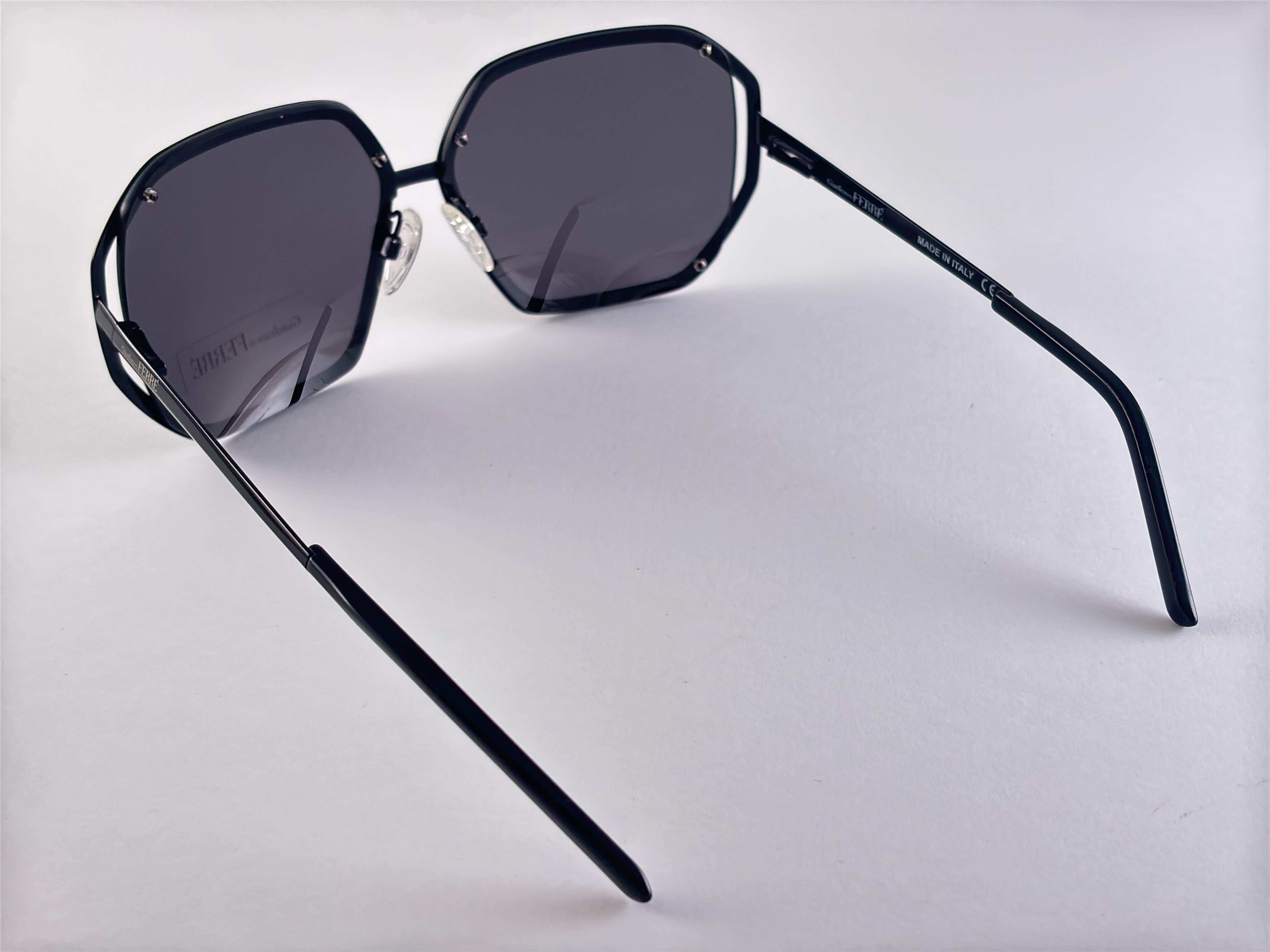 Nuevo Vintage Gianfranco Ferre GFF953 NEGRO Gafas de sol Made In Italy en venta 2