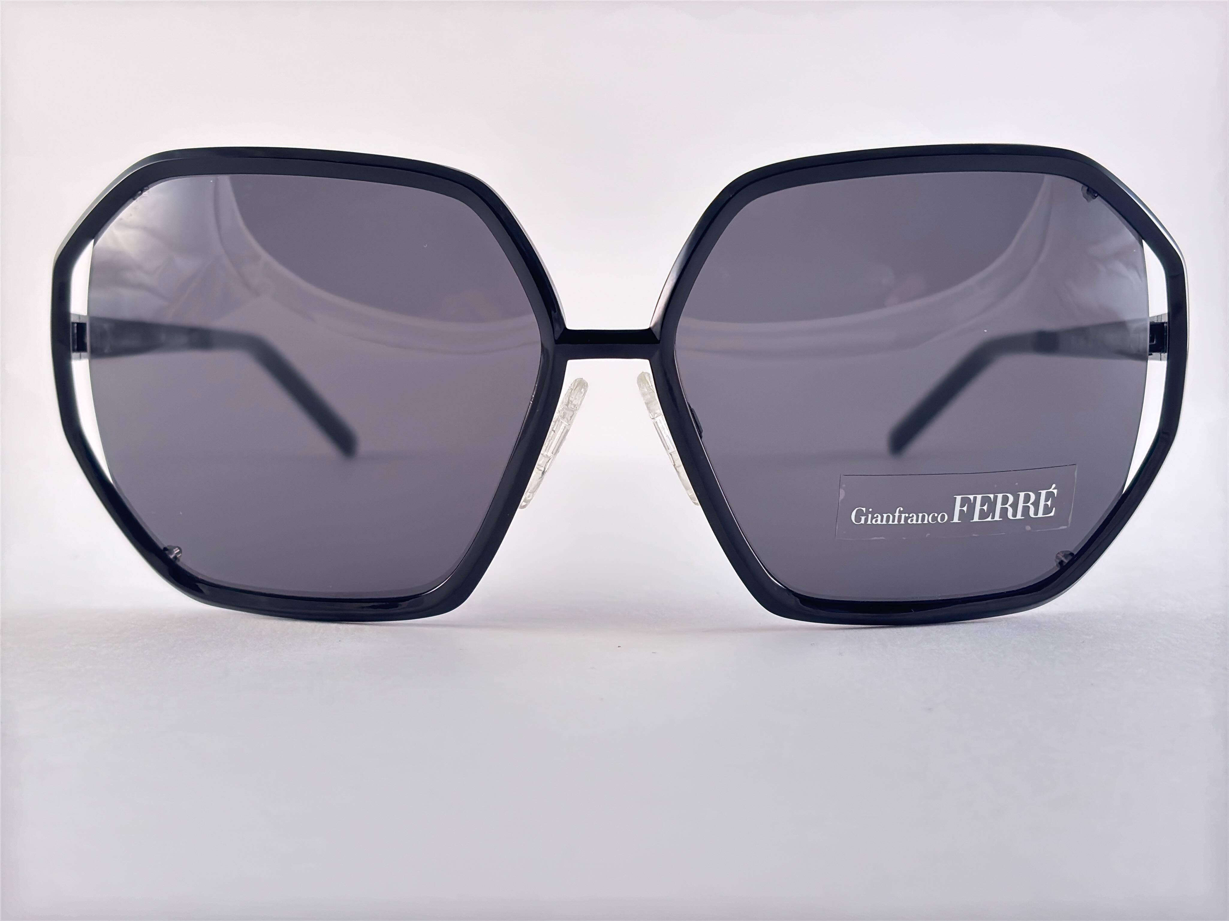 Nuevo Vintage Gianfranco Ferre GFF953 NEGRO Gafas de sol Made In Italy en venta 3