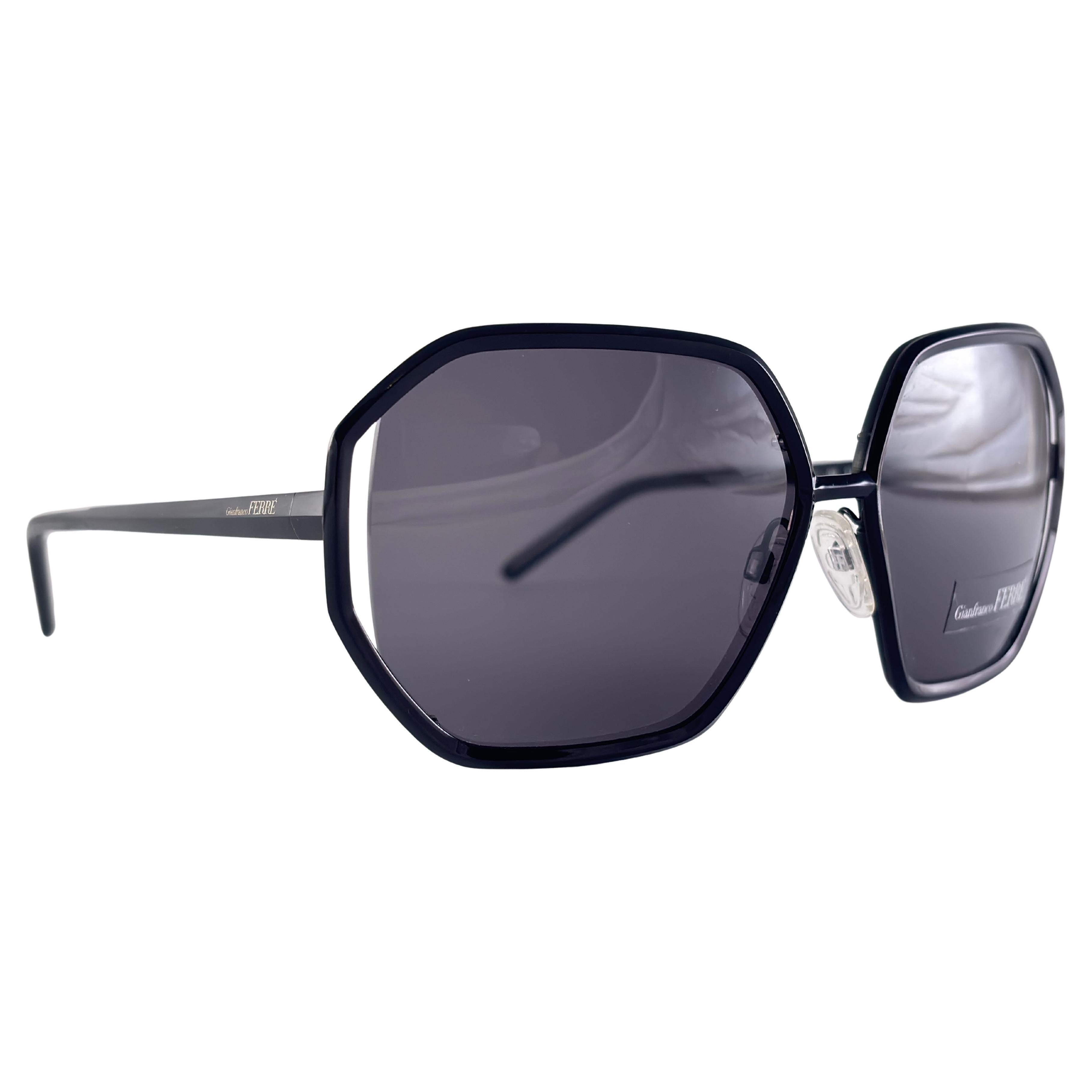 Nuevo Vintage Gianfranco Ferre GFF953 NEGRO Gafas de sol Made In Italy en venta