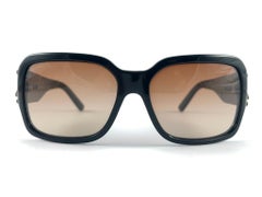 New Vintage Gianni Versace M 4170 Black Frame 2000'S Italy Sunglasses