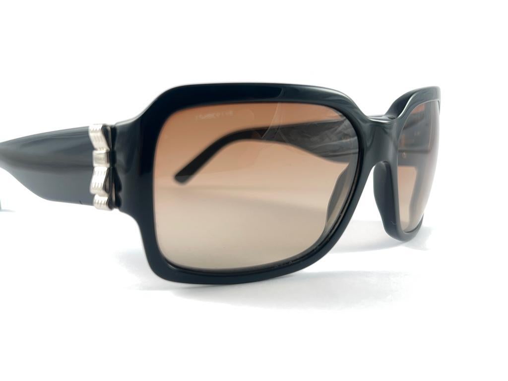 New Vintage Gianni Versace M 4170 Black Frame 2000'S Italy Sunglasses For Sale 2