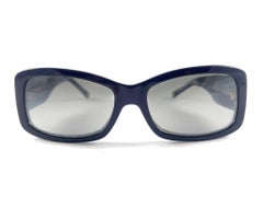 New Vintage Gianni Versace Mod 4146B Purple & Silver 2000 'S Italy Sunglasses