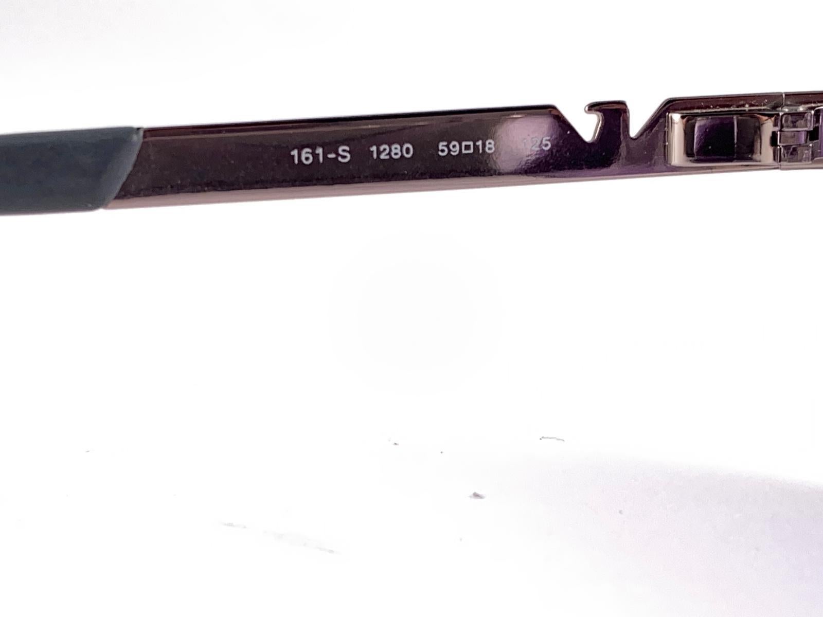New Vintage Giorgio Armani 161 S Metallic Purple 2000'S Sunglasses In New Condition For Sale In Baleares, Baleares