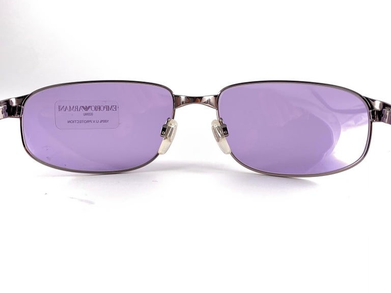 New Vintage Giorgio Armani 161 S Metallic Purple 2000'S Sunglasses