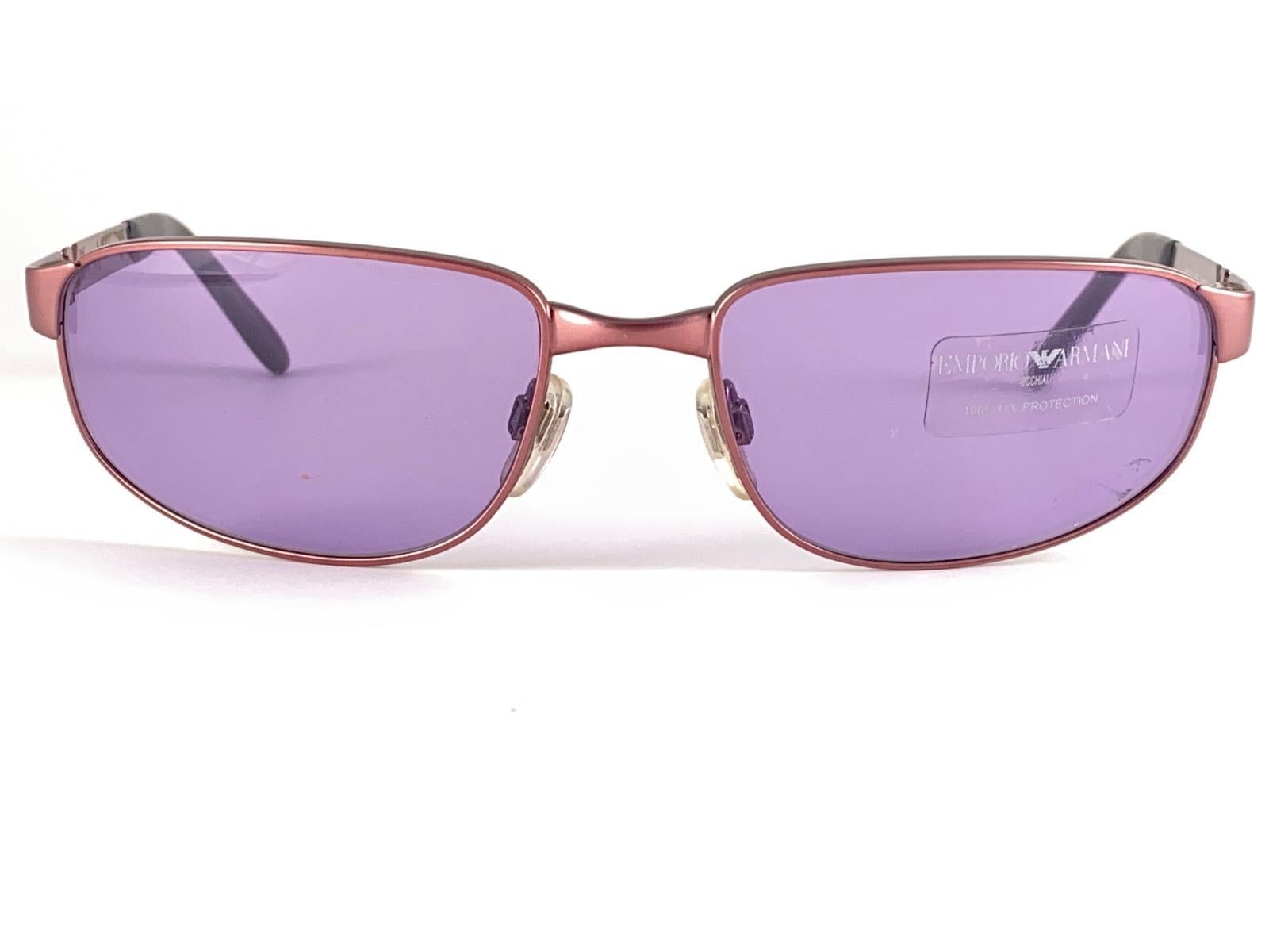 New Vintage Giorgio Armani 161 S Metallic Purple 2000'S Sunglasses For Sale 2