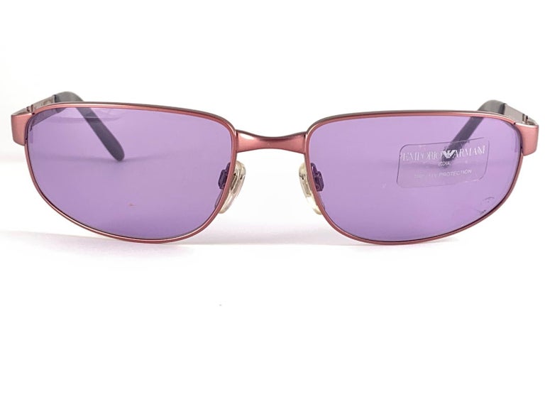 New Vintage Giorgio Armani 161 S Metallic Purple 2000'S Sunglasses