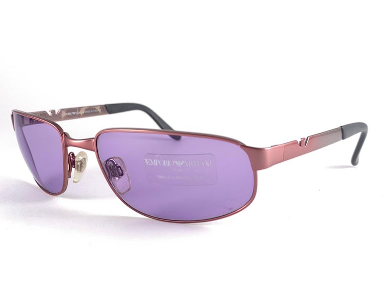 New Vintage Giorgio Armani 161 S Metallic Purple 2000'S Sunglasses