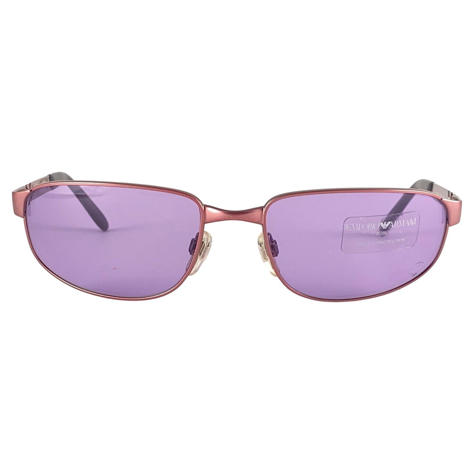 New Vintage Giorgio Armani 161 S Metallic Purple 2000'S Sunglasses For Sale