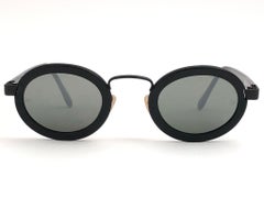 New Vintage Giorgio Armani 631 Oval Black  1990 Sunglasses Made in Italy