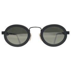 Nouveau Vintage Giorgio Armani 631 Oval Black Matte 1990 Lunettes de soleil