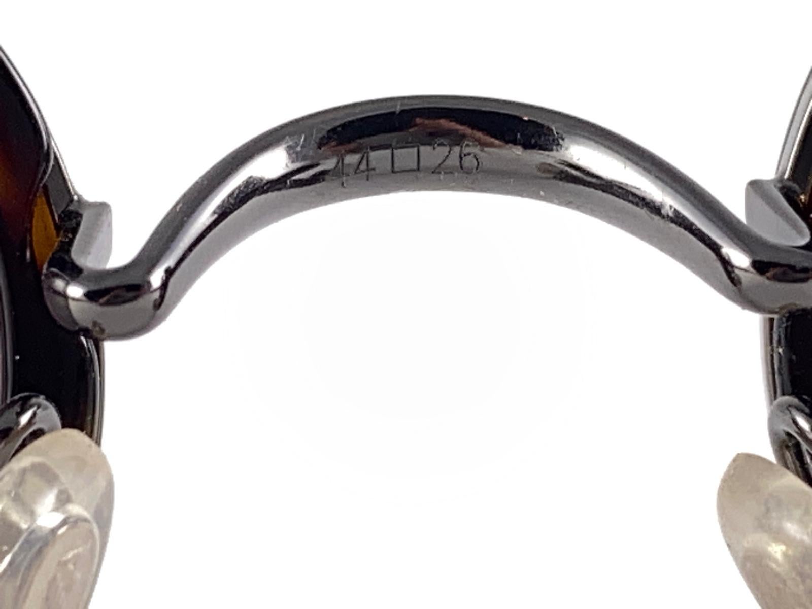 New Vintage Giorgio Armani Oval Dark Tortoise 1990 Sunglasses For Sale 1