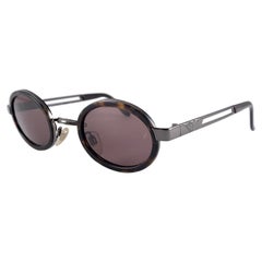 New Vintage Giorgio Armani Oval Dark Tortoise 1990 Sunglasses