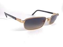 New Vintage Giorgio Armani Rectangular Gold 167S 1990 Sunglasses
