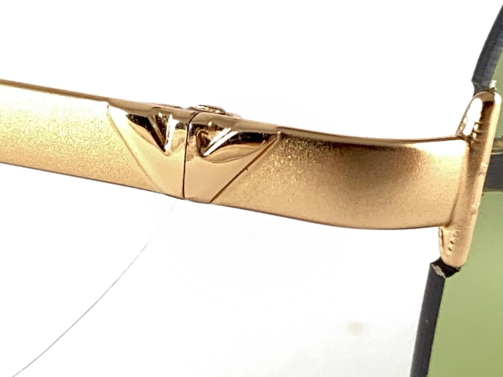 Neu Vintage Giorgio Armani Rimless Gold 163S 1990 Sonnenbrille, neu, Vintage im Zustand „Neu“ im Angebot in Baleares, Baleares