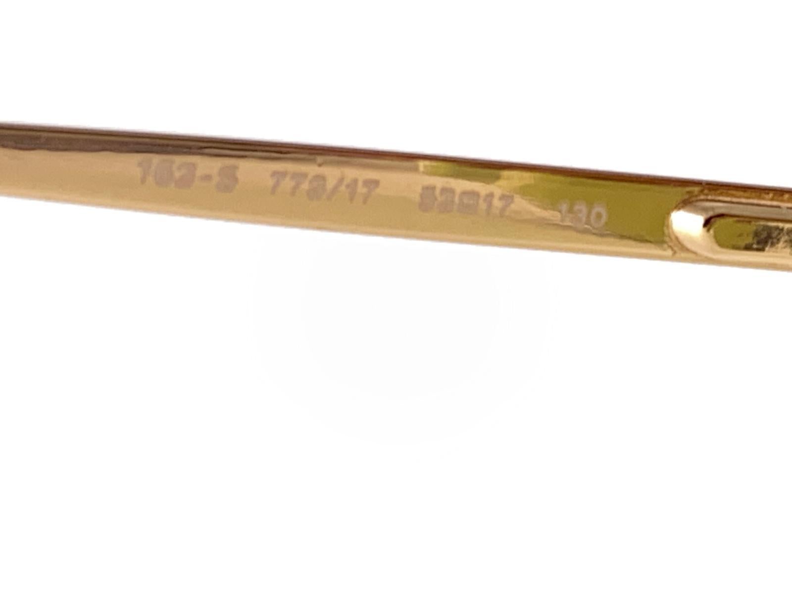 Neu Vintage Giorgio Armani Rimless Gold 163S 1990 Sonnenbrille, neu, Vintage im Angebot 1