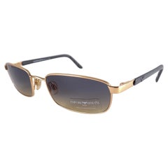 New Vintage Giorgio Armani Rectangular Gold 167S 1990 Sunglasses
