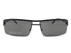 New Vintage Gucci 1679 Metallic Purple Half Frame Sunglasses 90s Austria Y2K