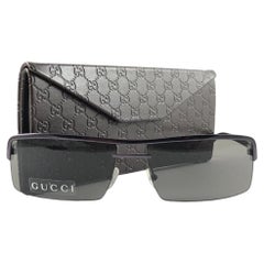 New Vintage Gucci 1679 Metallic Purple Half Frame Sunglasses 90s Austria Y2K