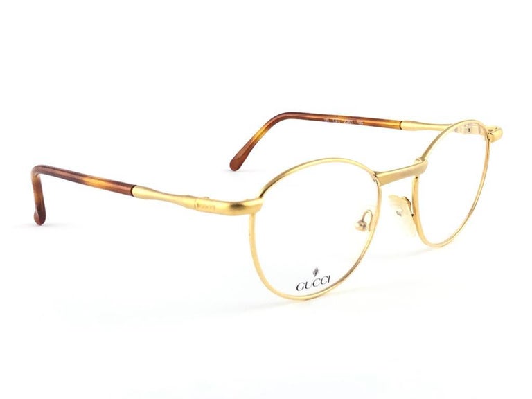 New Vintage Gucci 2261 Round Gold Rx Prescription 1980's Made in Italy For  Sale at 1stDibs | gucci 1980