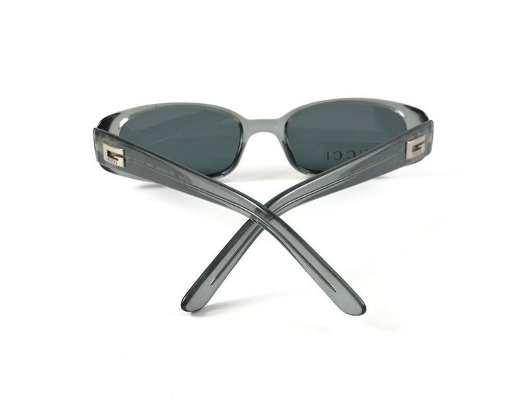 New Vintage Gucci 2452/S Translucent Grey Sunglasses 1990's Made