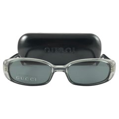New Vintage Gucci 2452/S Translucent Grey Sunglasses 1990's Made in Italy Y2K
