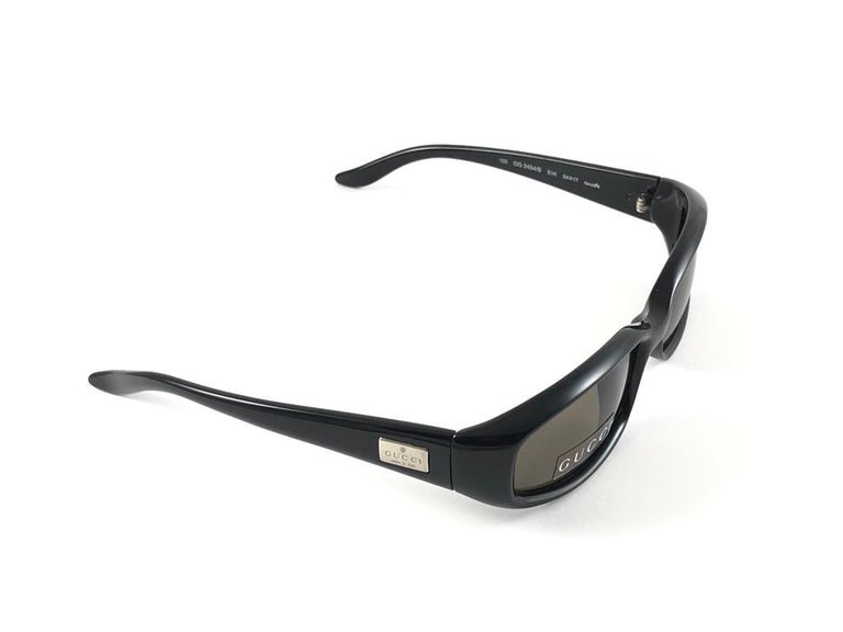 New Vintage Gucci 2454/S Black Optyl Frame Sunglasses 1990's