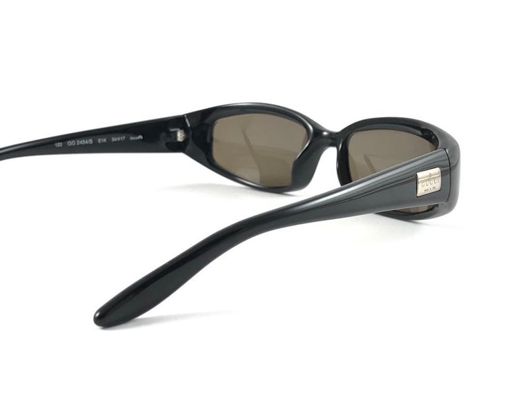 New Vintage Gucci 2454/S Black Optyl Frame Sunglasses 1990 display picture 2