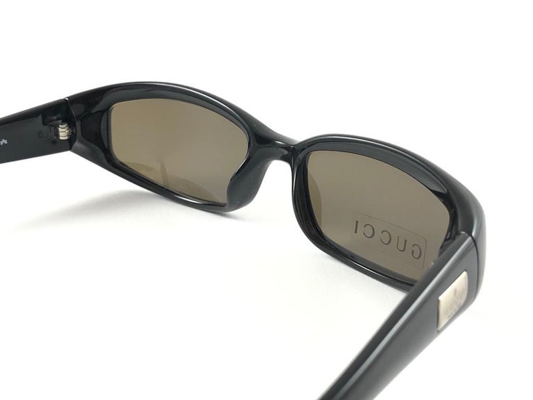 New Vintage Gucci 2454/S Black Optyl Frame Sunglasses 1990's