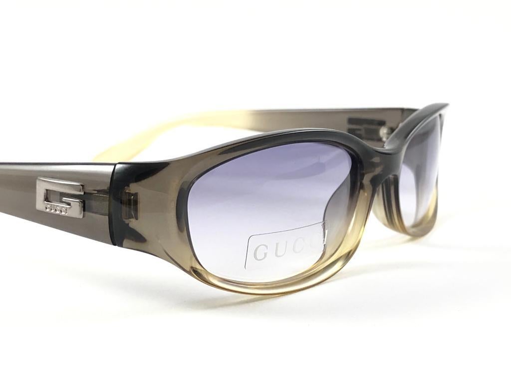 Black New Vintage Gucci 2456/S Translucent Optyl Sunglasses 1990's Made in Italy