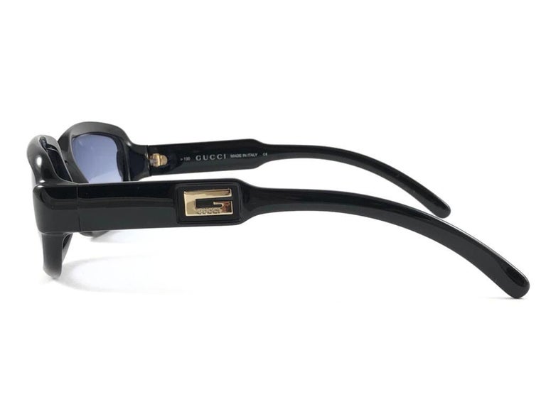 New Vintage Gucci 2475/S Black Optyl Sunglasses 1990's Made