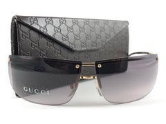 New Vintage Gucci 2653 Amethyst Lenses Half Frame Sunglasses 90's Italy Y2K
