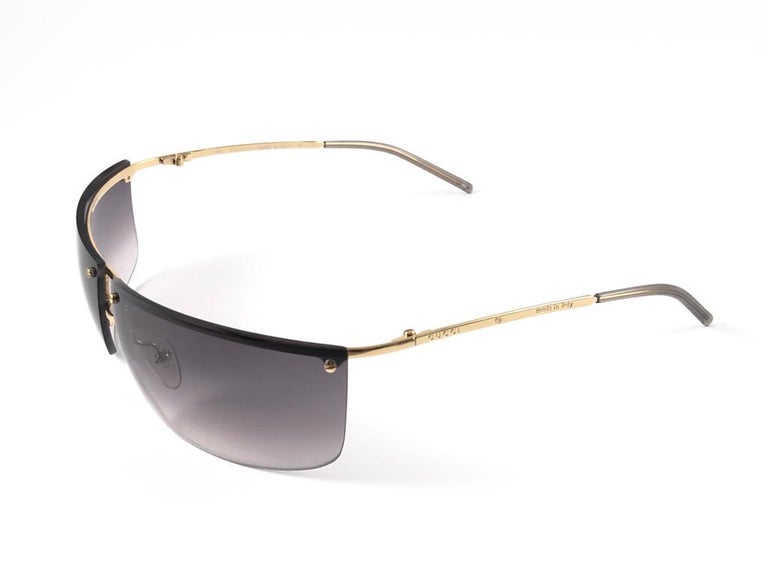 小物 GUCCI sunglass interlocking half-rim y2k Gucci Eyewear half-rim geometric-frame Sunglasses | Gold
