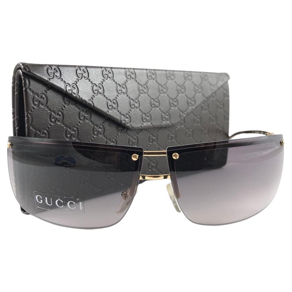 Neu Vintage Gucci 2653 Amethyst-Lenses mit halber Rahmen-Sonnenbrille, 90er Jahre, Italien Y2K im Angebot
