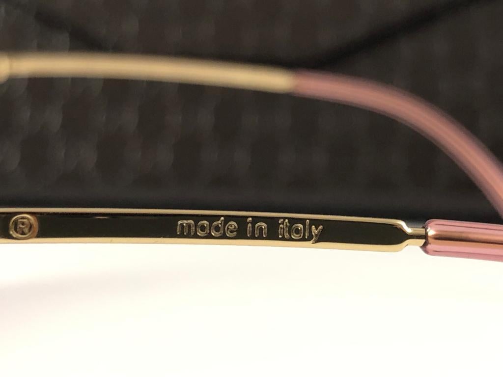 Neu Vintage Gucci 2653/S Gold-Sonnenbrille mit halber Rahmen, 1990er Jahre, Italien Y2K im Angebot 5