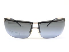 Neu Vintage Gucci 2653/S Gold-Sonnenbrille mit halber Rahmen 1990er Jahre Hergestellt in Italien Y2K