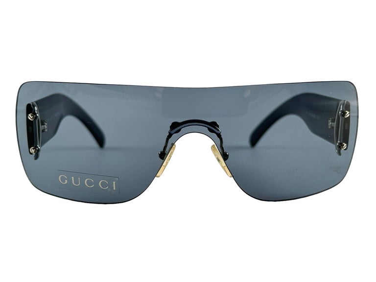 New Vintage Gucci GG 1194/N/S Blue Screen Sunglasses 1990's Made