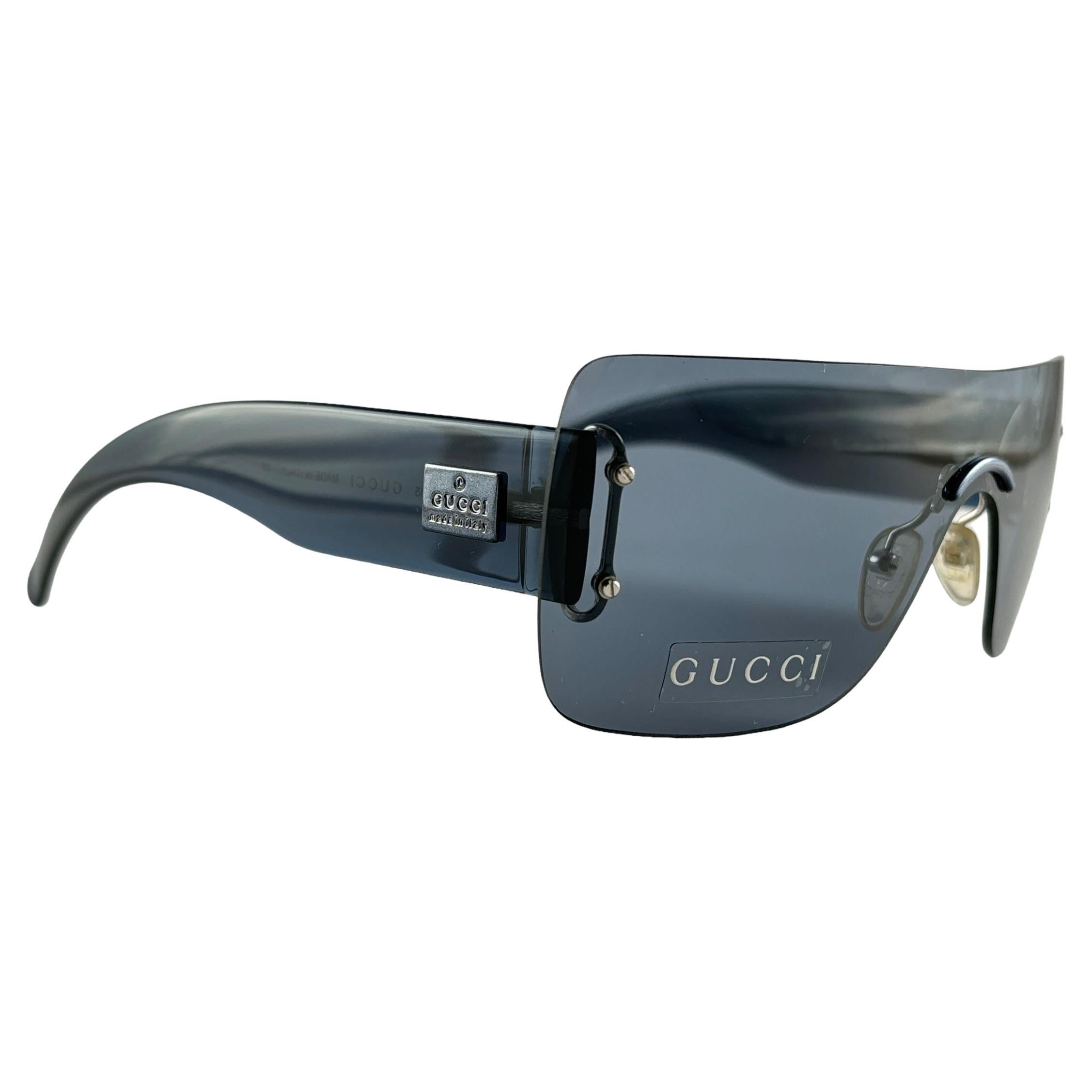 New Vintage Gucci GG 1194/N/S Blue Screen Sunglasses 1990's Made in Italy Y2K en vente