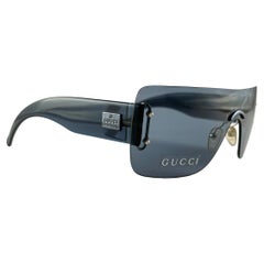 Nuevo Vintage Gucci GG 1194/N/S Gafas de sol con pantalla azul años 90 Made in Italy Y2K