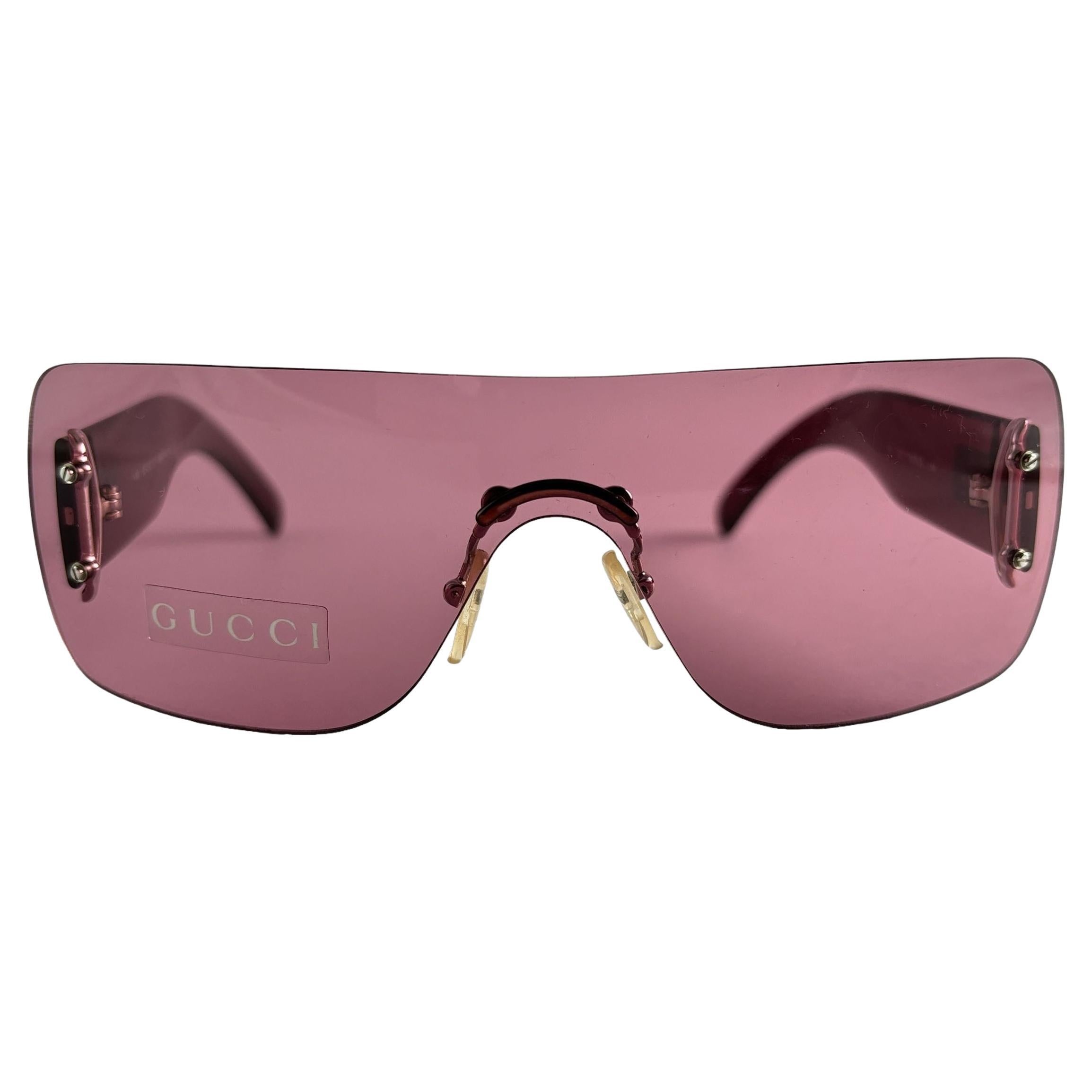 New Vintage Gucci GG 1194/N/S Rose Screen Sunglasses 1990's Made in Italy Y2K en vente