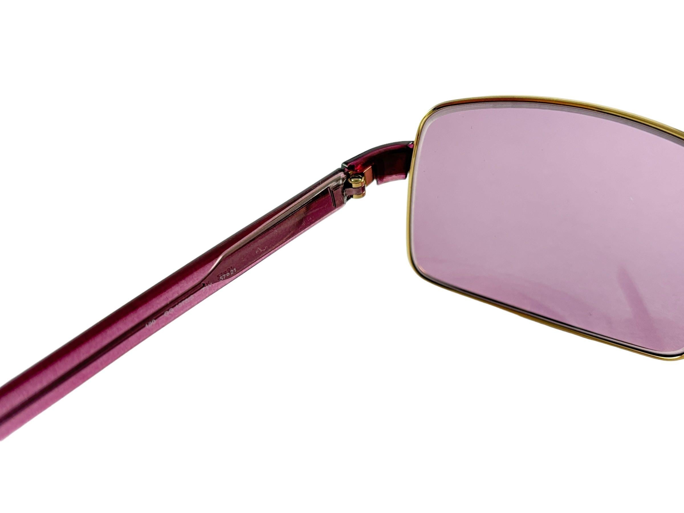New Vintage Gucci GG1378 Rose Sunglasses 1990's Made in Italy Y2K Pour femmes en vente