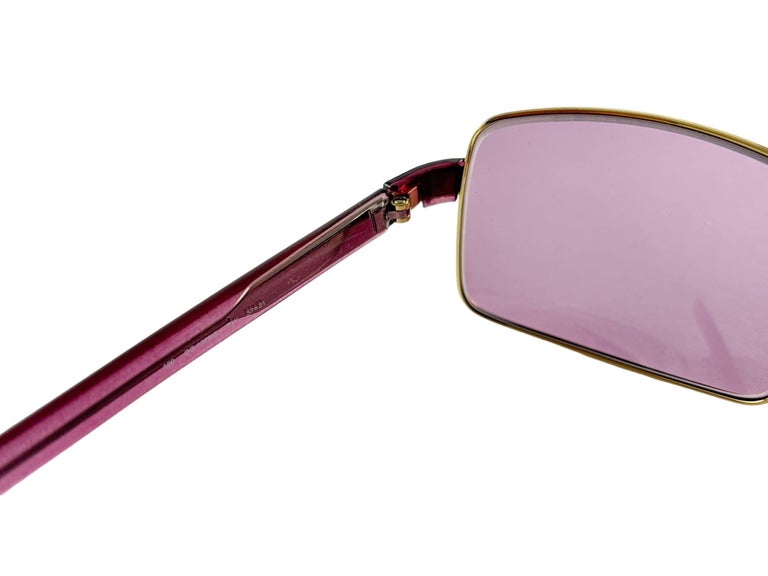 New Vintage Gucci GG1378 Rose Sunglasses 1990's Made in Italy Y2K