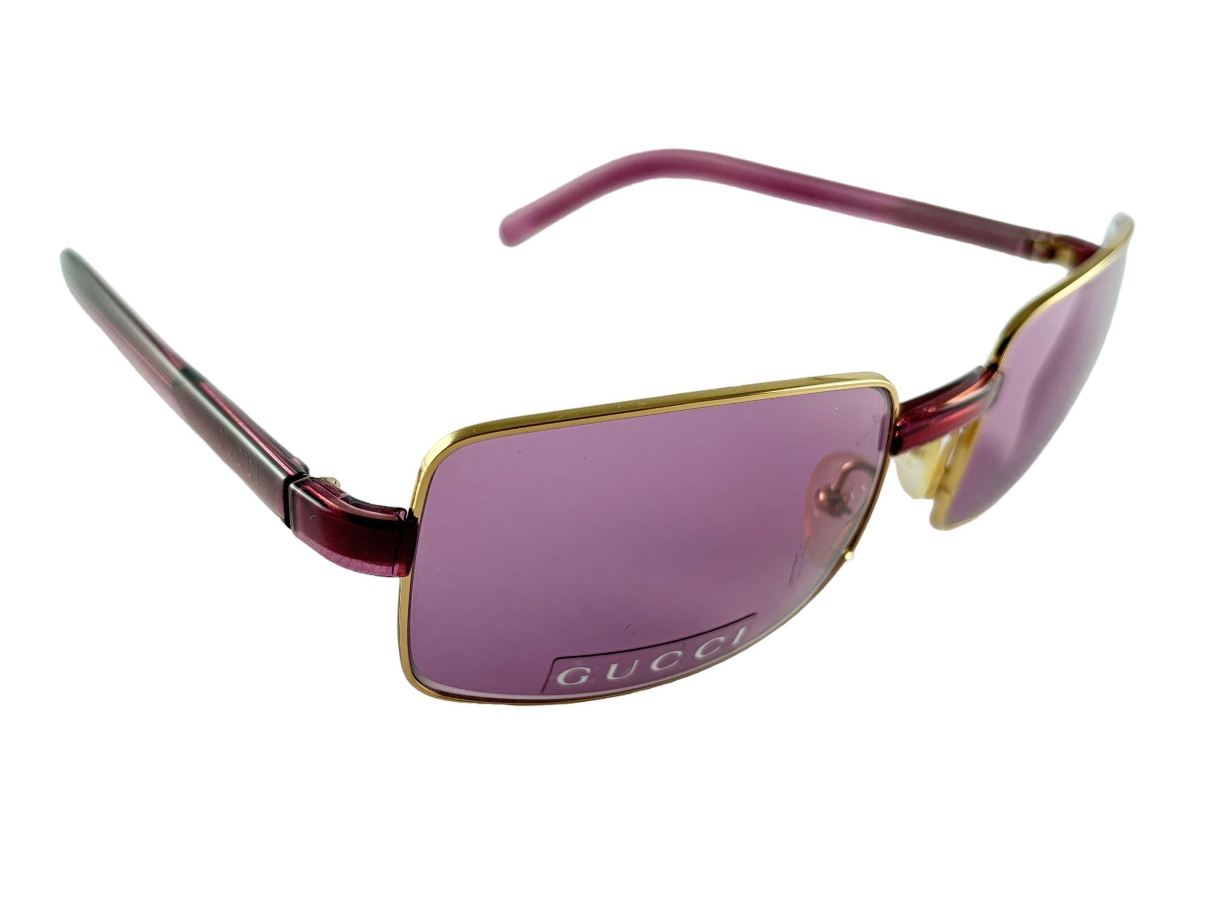 New Vintage Gucci GG1378 Rose Sunglasses 1990's Made in Italy Y2K en vente 2